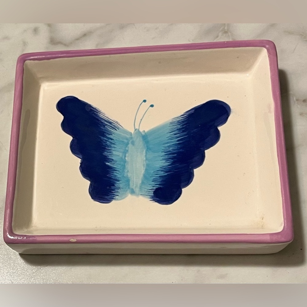 Butterfly Soap Dish Ring Key Trinket Tray